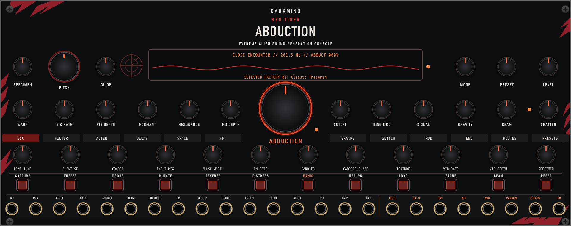 ABDUCTION Red Tiger sound console
