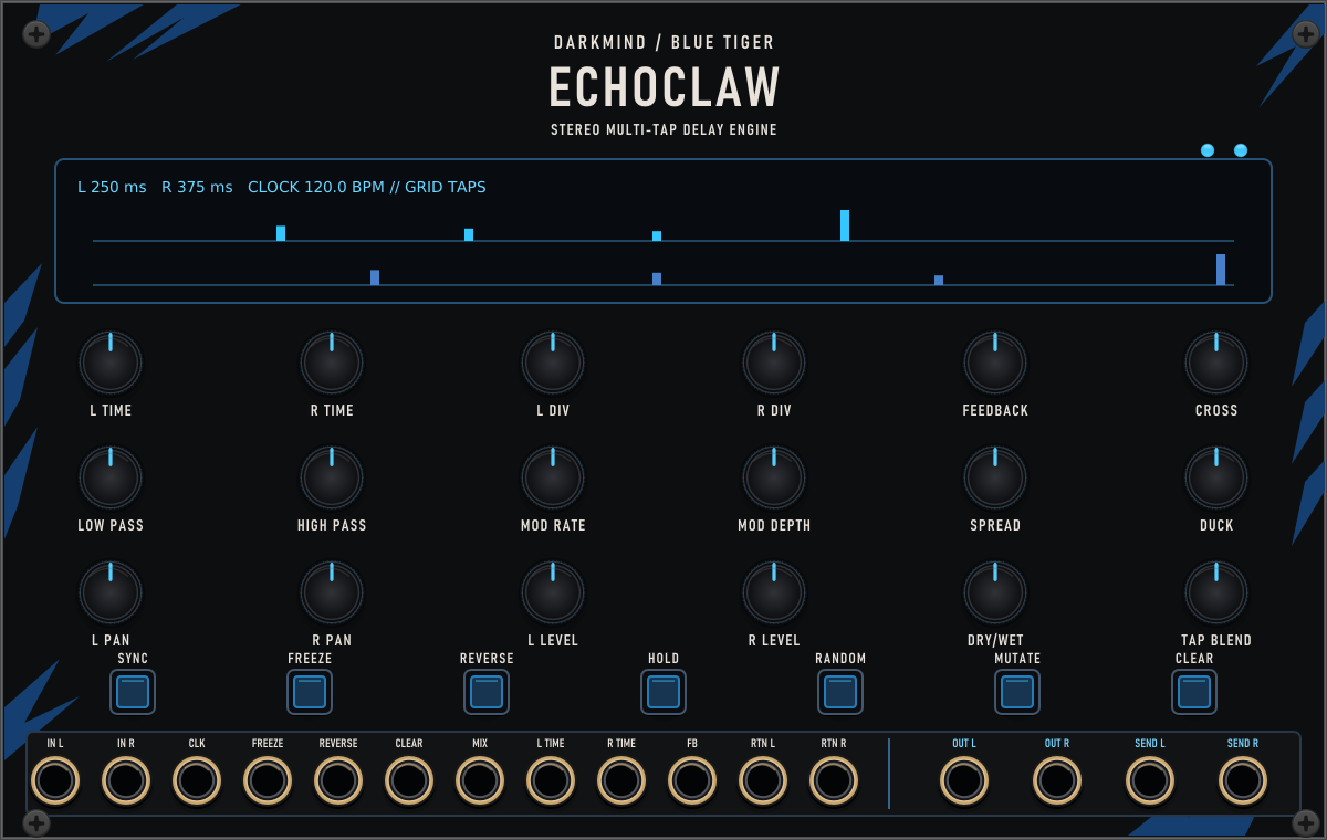 ECHOCLAW stereo delay