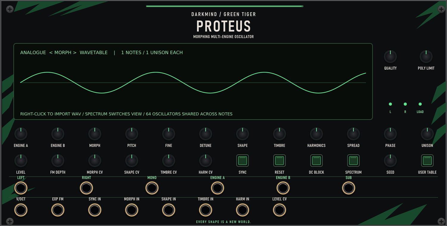 PROTEUS morphing oscillator